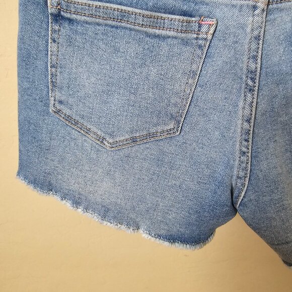DL1961 Lucy Cutoff Two Tone Shadow Panel Denim Shorts - Picture 9 of 14